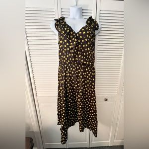 Who What Wear flirty black and yellow V-neck dress, size XL, NWT never worn.